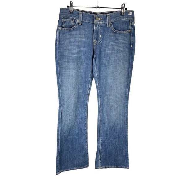 Old Navy Flare Jeans 2R Women’s Dark Wash Pre-Owned [#1991] - Picture 1 of 6